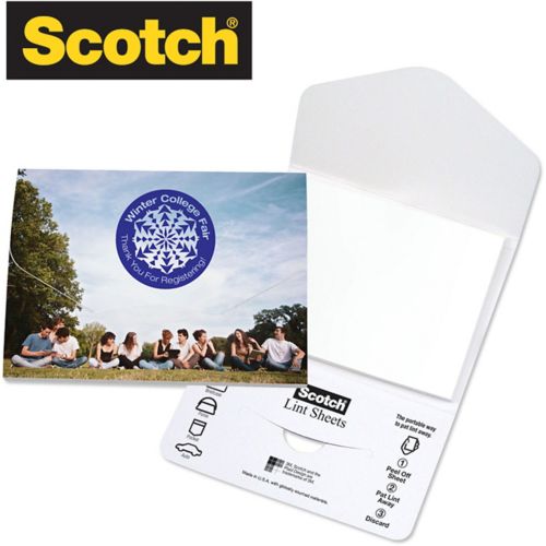 Scotch® Custom Printed Lint Sheets Pocket Pack