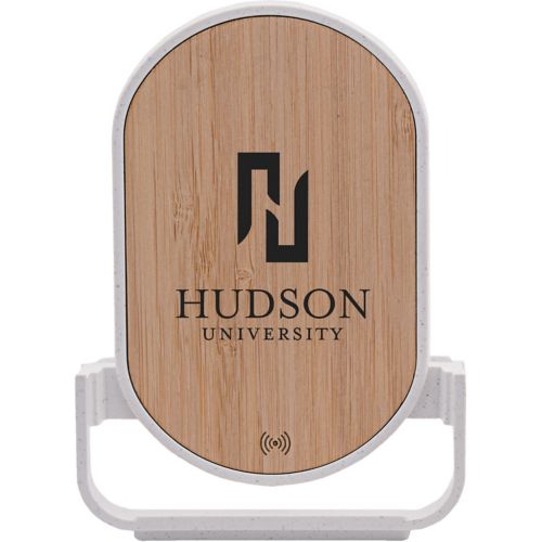 Qi® Certified Bamboo Phone Charger Stand