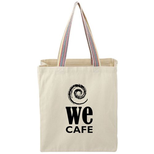 Rainbow Recycled 8Oz Cotton Grocery Tote