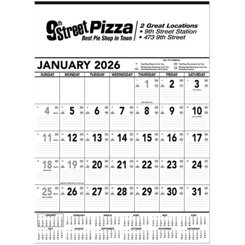 Contractor Memo Wall Calendar