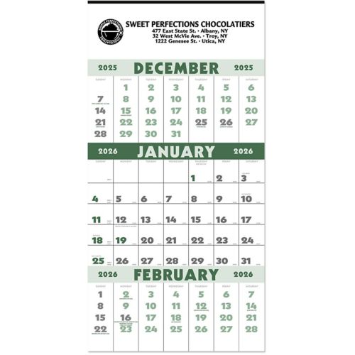 12 Sheet 3 Month Per Page Planner