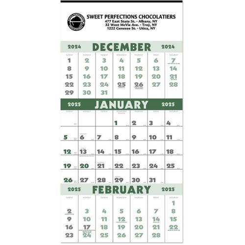 12 Sheet 3 Month Per Page Planner