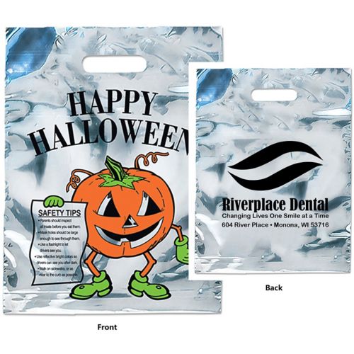 Silver Reflective Pumpkin Trick Or Treat Bag