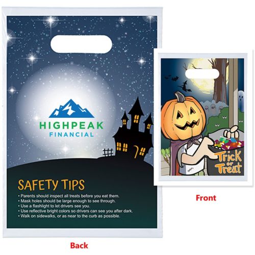 Full Color Pumpkin Head Trick Or Treat Bag