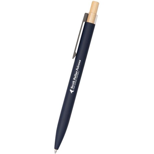 Recycled Aluminum Pen With Bamboo Plunger