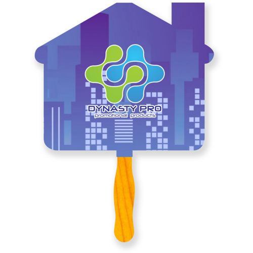 House Glued Hand Fan With Four Color Process