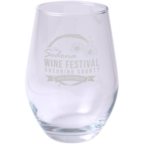 Etched Stemless Wine Glass 11.5 oz