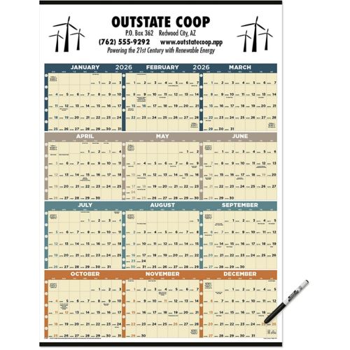 Time Management Span-A-Year Laminated W/Marker
