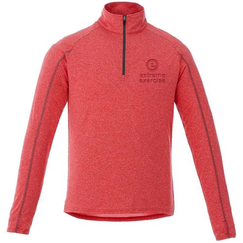 Mens Taza Performance Knit Qtr Zip W/Thumb Holes