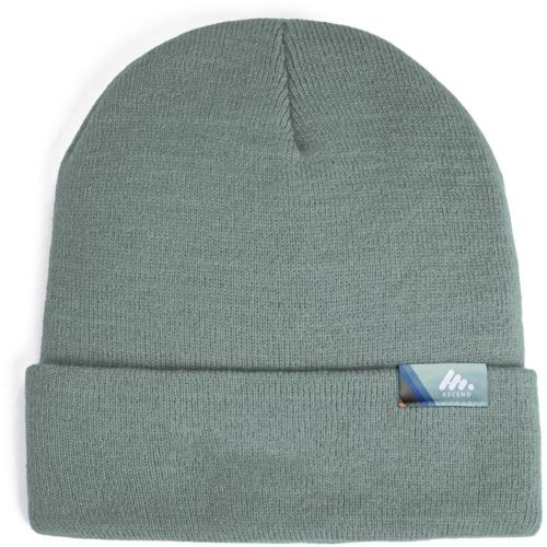 Solid Knit Beanie With Cuff Tag