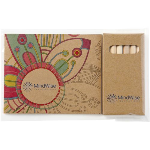 Adult Coloring Book & Pencil Set