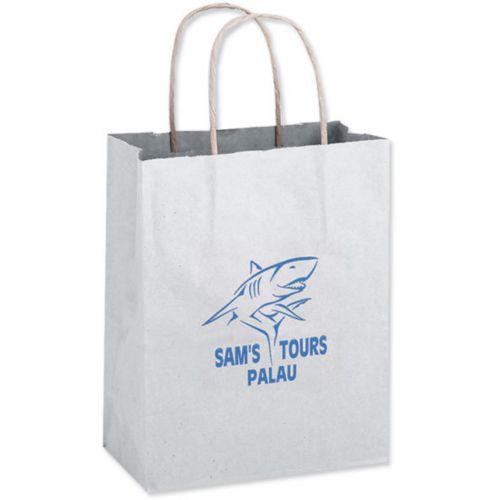 White Shopper Bag 8 x 4.5 x 10.5
