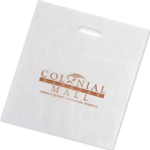 Frosted Die Cut Handle Bag 15 x 18 x 4