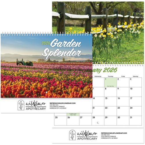 Garden Splendor Spiral Wall Calendar