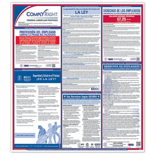 Federal Labor Law Poster Minimum Wage Spanish