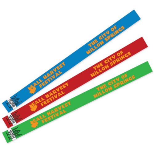 Tyvek Wristband 3/4 Inch Width