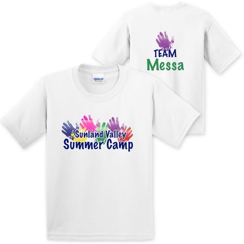 Gildan® Full Color Youth 100% Cotton White T-Shirt