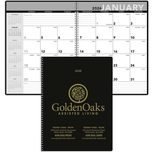 Monthly Spiral Bound Desk Planner