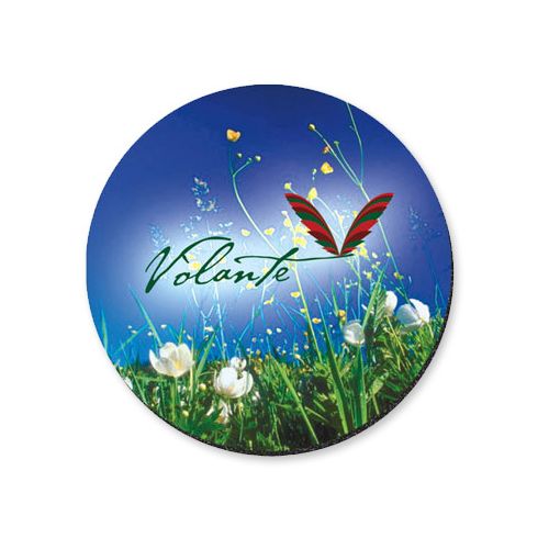 Full Color 8" Round Fabric Top Mouse Pad