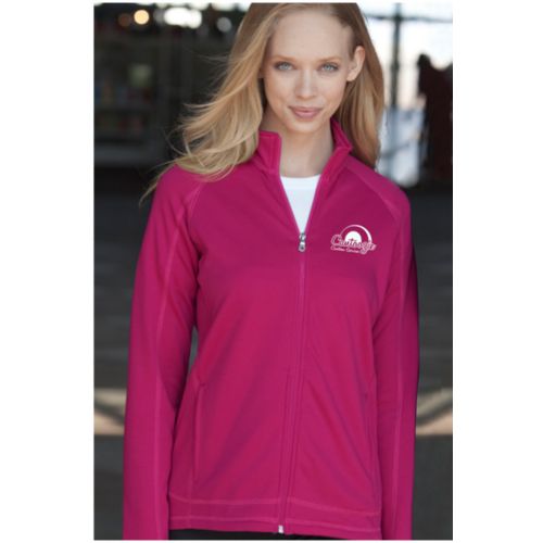 Embroidered Ladies Brushed Microfleece Zip Jacket