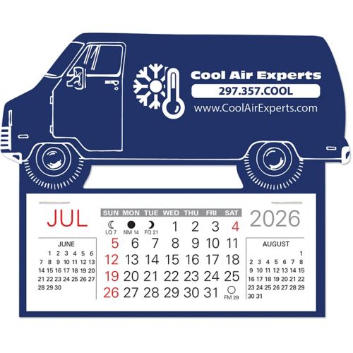 Van Die-Cut Easy Stick Calendar