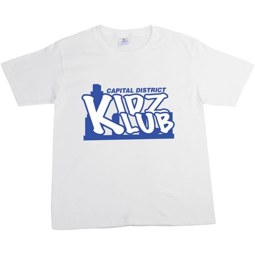 Screen Printed Youth 100% Cotton White T-Shirt