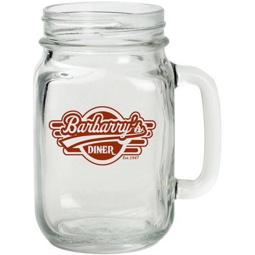 Mason Jar Glass Mug 16 oz
