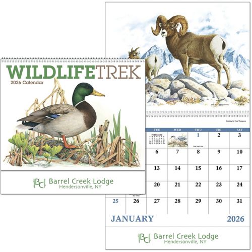 Wildlife Trek Spiral Wall Calendar