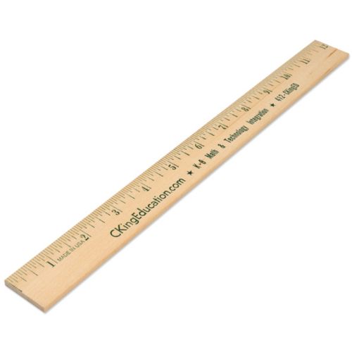 Natural Finish 12 Inch Ruler