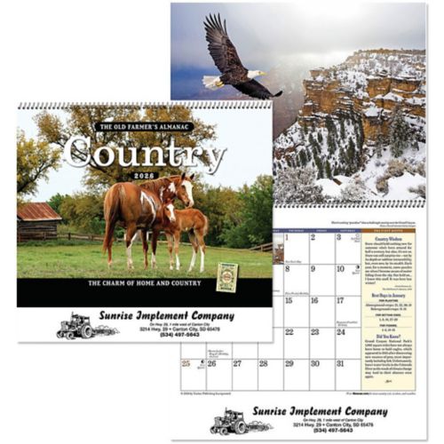 Farmers Almanac Country Spiral Wall Calendar