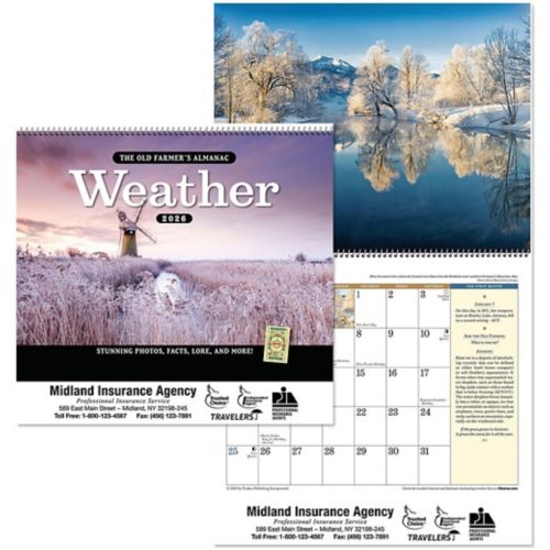 Farmers Almanac Weather Spiral Wall Calendar