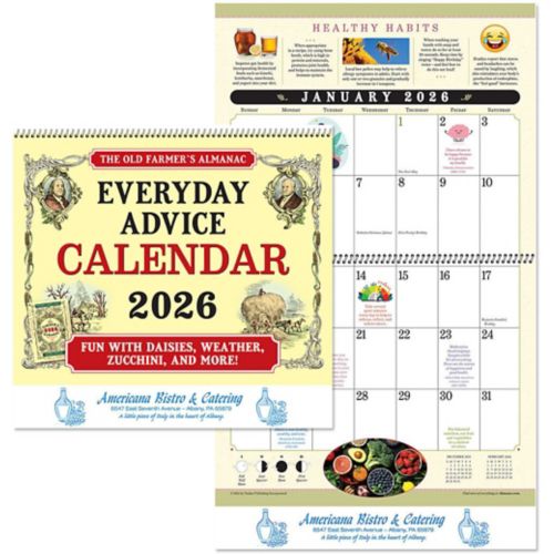 Farmers Almanac Everyday Advice Spiral Calendar
