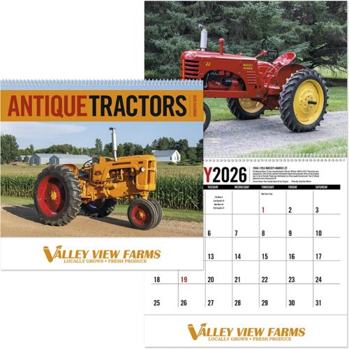 Antique Tractors Spiral Wall Calendar