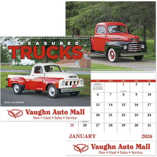 Treasured Trucks Spiral Wall Calendar