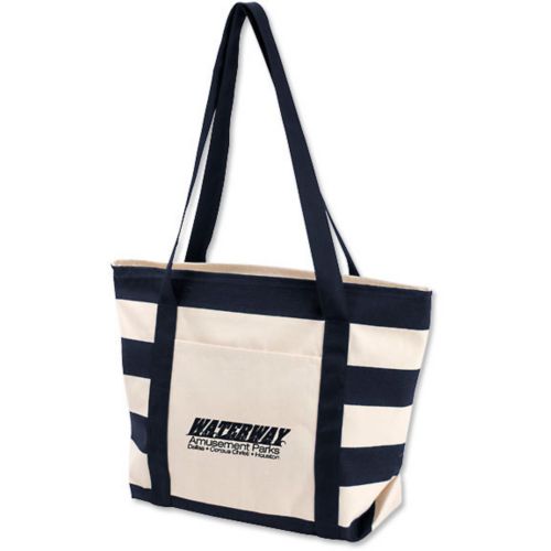 Striped Accent Boat Bag