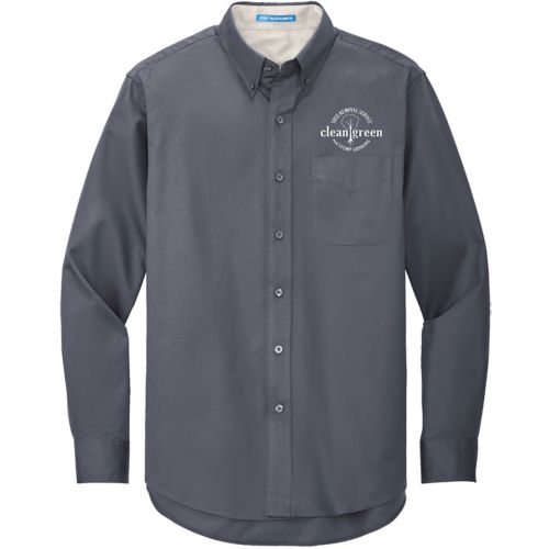 Embroidered Mens Wash And Wear Long Sleeve Shirt