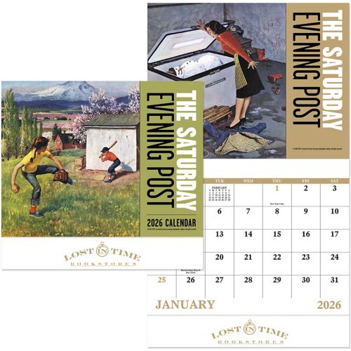 Saturday Evening Post Stapled Wall Calendar