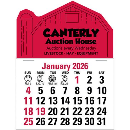 Barn Die-Cut Press-N-Stick Calendar