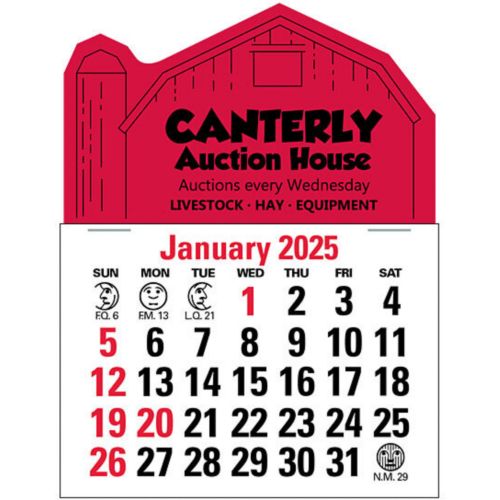 Barn Die-Cut Press-N-Stick Calendar