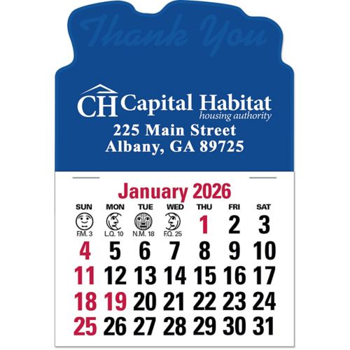 Thank You Die-Cut Press-N-Stick Calendar