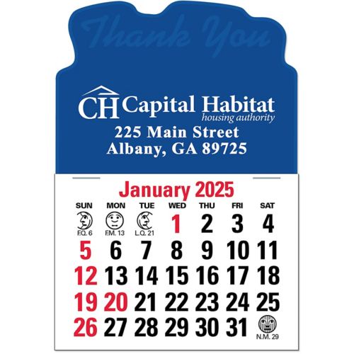 Thank You Die-Cut Press-N-Stick Calendar