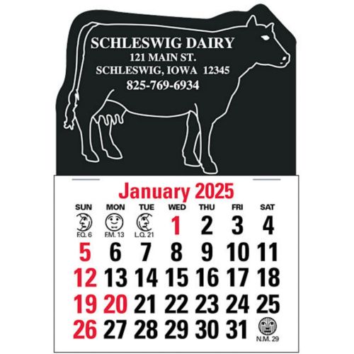 Cow Die-Cut Value Stick Calendar