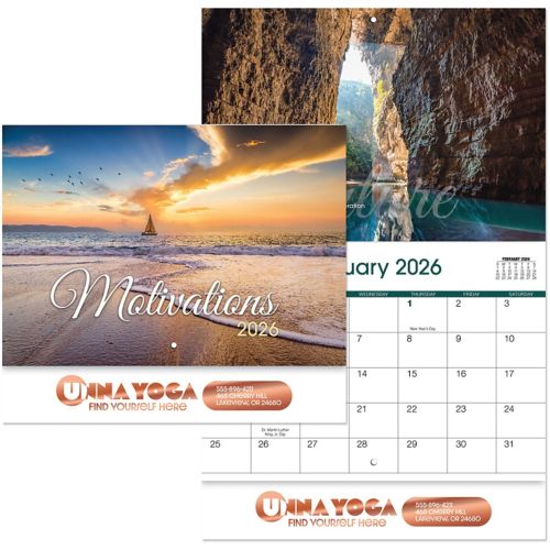 Luxe Gallery Motivations Stapled Wall Calendar