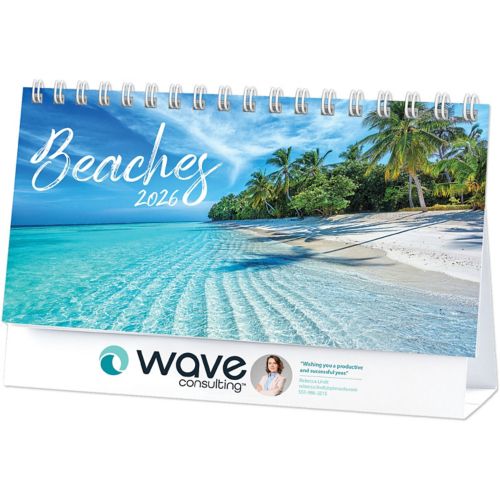 Beaches Full Color Desk Calendar