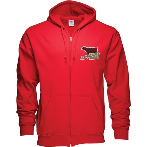 Embroidered 50/50 Full Zip Hoodie Sweatshirt