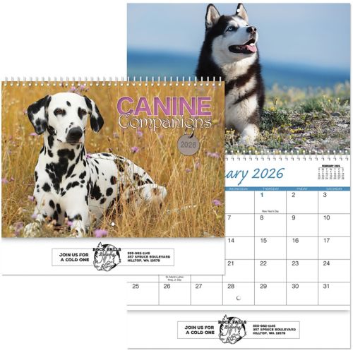Canine Companions Spiral Wall Calendar