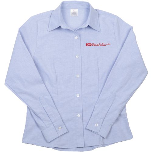 Embroidered Ladies Long Sleeve Oxford Shirt