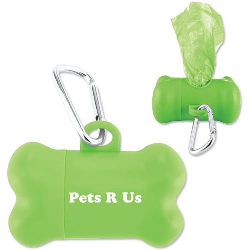 Bone Shaped PET Waste Bag Dispenser W/Carabiner