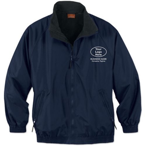 Harriton® Embroidered Fleece Lined Nylon Jacket