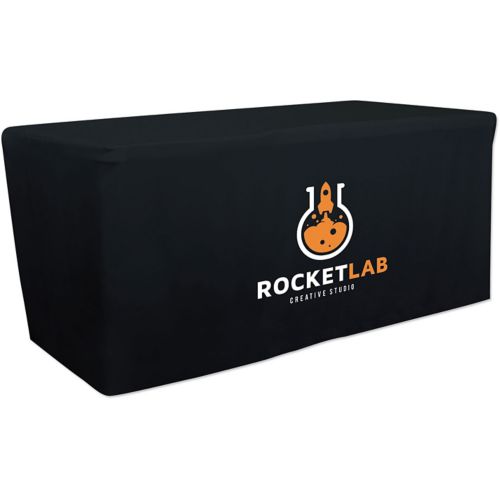 Full Color Fitted Table Throw Front Imprint 6 Foot